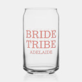 Bride Tribe Bridal Party Dusty Rose Blikvorm Glas (Achterkant)
