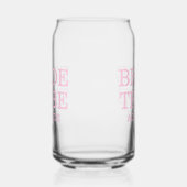 Bride Tribe Bridal Party Pink Blikvorm Glas (Links)