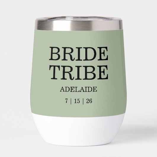 Bride Tribe Bridal Party Sage Green (Achterkant)