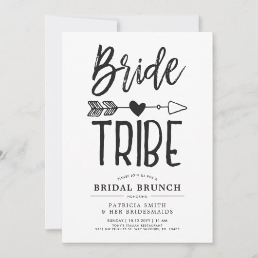 Bride Tribe | Bruidsbrunch Huwelijk Kaart (Voorkant)