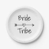 Bride Tribe bruiloft op maat Papieren Bordje (Voorkant)