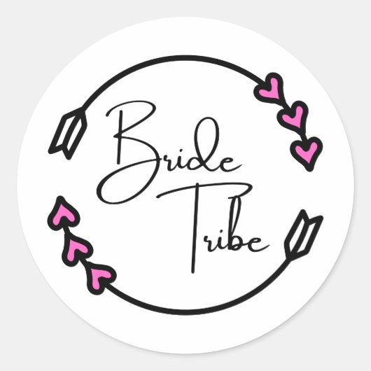 Bride Tribe Circle Stickers (Voorkant)