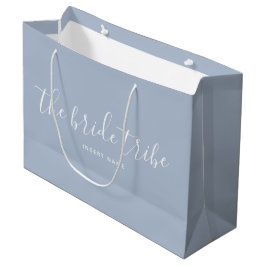 Bride Tribe Dusty Blue Custom Wedding Groot Cadeauzakje