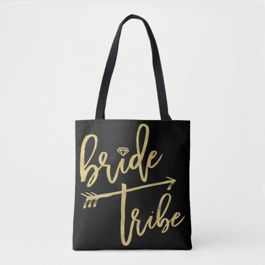 Bride Tribe Gold Diamond Sac fourre-tout de la fêt (Devant)