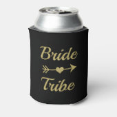 Bride Tribe Gold Glitter Bruidsmeisje koelbox Blikjeskoeler (Blikje Achterkant)