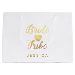 Bride Tribe Heart Persoonlijke Bridesmaid Naam Groot Cadeauzakje