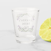 Bride tribe lavendel eucalyptus bachelorette shot glas (Achterkant)