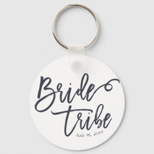 Bride Tribe Modern en Eenvoudig handgeschreven Sleutelhanger