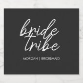 Bride Tribe | Moderne Bruidsmeisjes Afscheidscadea Bier Etiket (Enkel label)