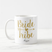 Bride Tribe Personalized Gold Wedding Koffiemok (Links)