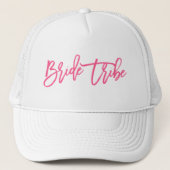 Bride Tribe Pink Script Trucker Pet (Voorkant)