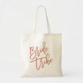 Bride Tribe Roos Gold Script Tote Bag (Voorkant)