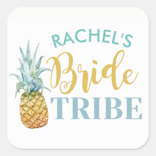 BRIDE Tribe Stickers Fête des mariées ananas Luau (Devant)