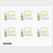BRIDE Tribe Stickers Fête des mariées ananas Luau (Feuille)