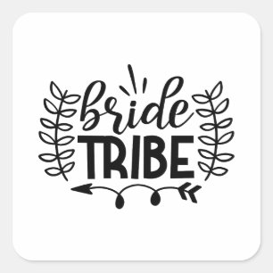 Bride Tribe Vierkante Sticker