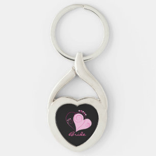Bride Twisted Heart Keychain