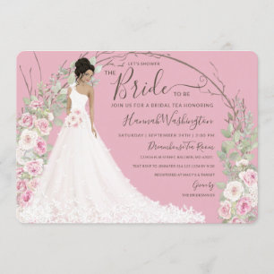 Bride van de Witte Dress Bridal Tea Shower Kaart