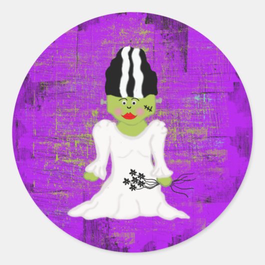 Bride van Frankenstein Halloween Envelope zegels (Voorkant)