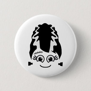 Bride van Frankenstein Schattige monster Halloween Ronde Button 5,7 Cm