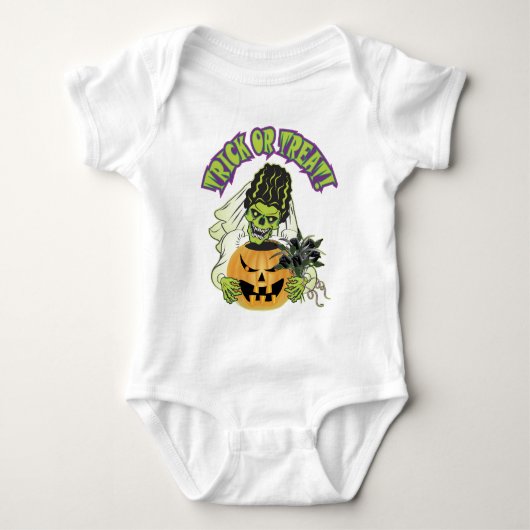 Bride van Frankenstein Skull Romper (Voorkant)