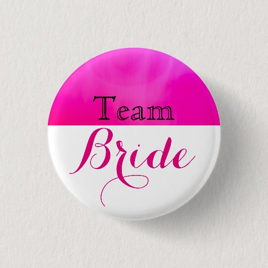 Bride van het roze en witte bruiloft ronde button 3,2 cm (Voorkant)