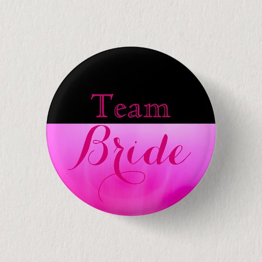 Bride van het Roze en Zwarte Weddensteam Ronde Button 3,2 Cm (Voorkant)