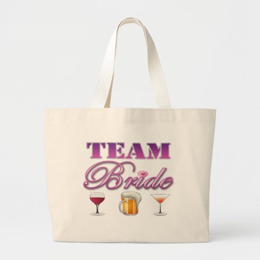 Bride van het team Drink Bridesmaids Wedding Brida Grote Tote Bag (Voorkant)