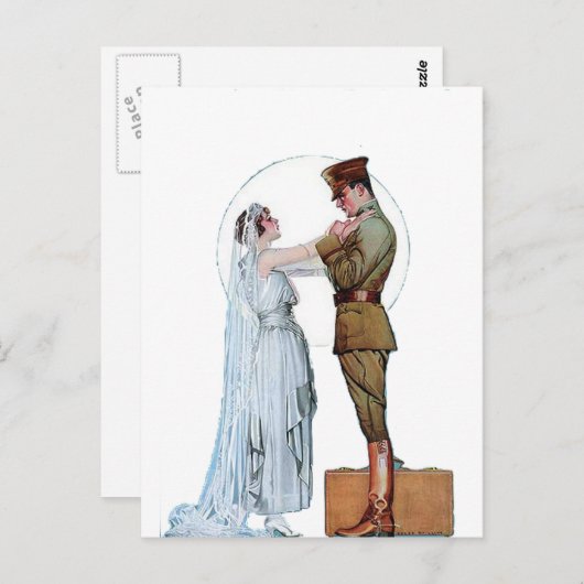 bride van het WWI-leger Briefkaart (Voorkant / Achterkant)