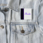 Bride Vierkante Button 5,1 Cm (In situ)