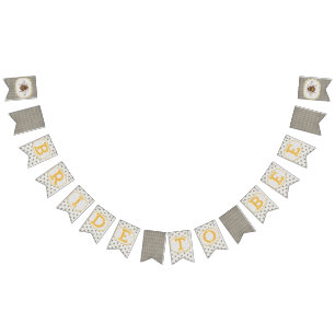 Bride voor bijen - zwarte en witte gipsplaat vlaggetjes