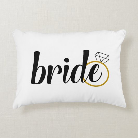 Bride voor een bruiloft decoratief kussen (Voorkant)