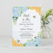 Bride voor honingraat Hydrangea Vrijgezellenfeest Kaart (Staand voorkant)