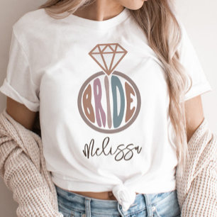 Bride Vrijgezellenfeest Name Persoonlijk T-shirt