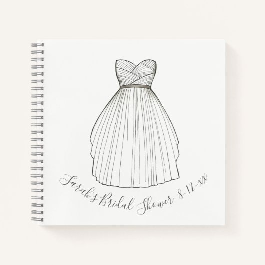 Bride Vrijgezellenfeest Personalized Wedding Gown Notitieboek (Voorkant)