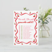 Bride vs Groom Retro Cherry douche Carte de jeu (Debout devant)