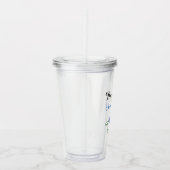 Bride Wedding Blue Flowers  Floral Acryl Drinkbeker (Rechts)