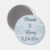 Bride Wedding bord blauw Magneet (Voorkant / Achterkant)