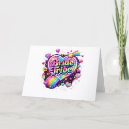 Bride Wedding Brides Maids Bachelorette Party Bedankkaart