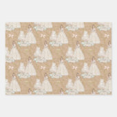 Bride Wedding Cake Gold Glitter Inpakpapier Vel (Voorkant)