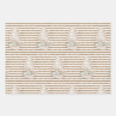 Bride Wedding Cake Gold Glitter Stripes Inpakpapier Vel (Voorkant)