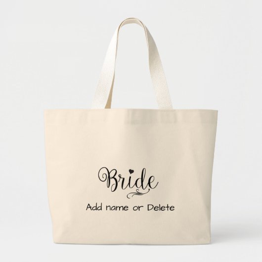 Bride Wedding Gift Large Canvas Canvas tas (Voorkant)