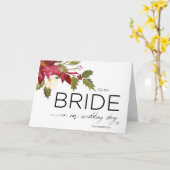 Bride Wedding Gift van het bruisende kersthuwelijk Kaart (Gele Bloem)