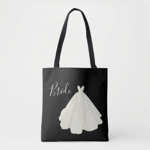 Bride Wedding Gown Script Black White Chic Draagtas