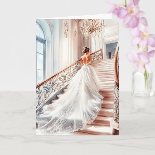 Bride Wedding Kaart (Orchidee)