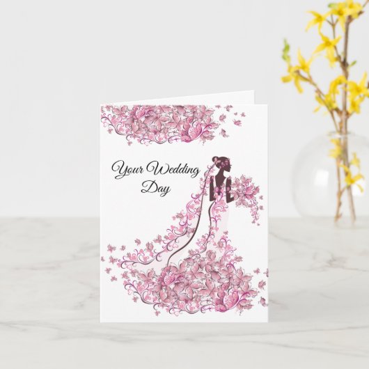 Bride Wedding Kaart (Gele Bloem)