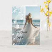 Bride Wedding Kaart (Gele Bloem)