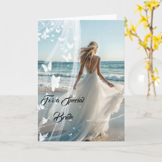 Bride Wedding Kaart (Gele Bloem)