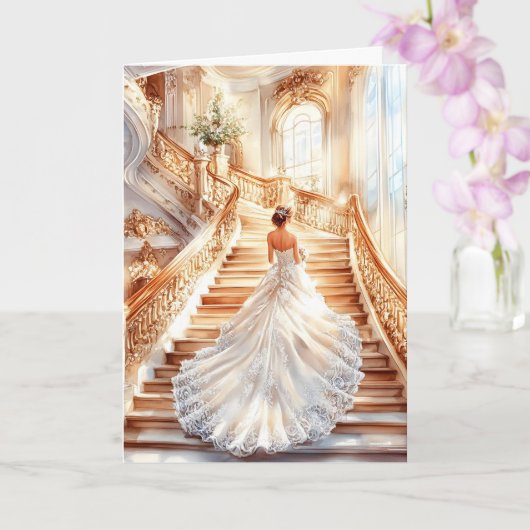 Bride Wedding Kaart (Orchidee)
