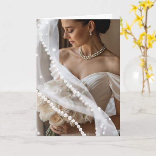 Bride Wedding Kaart (Gele Bloem)