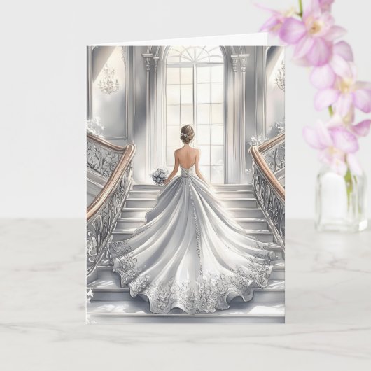 Bride Wedding Kaart (Orchidee)